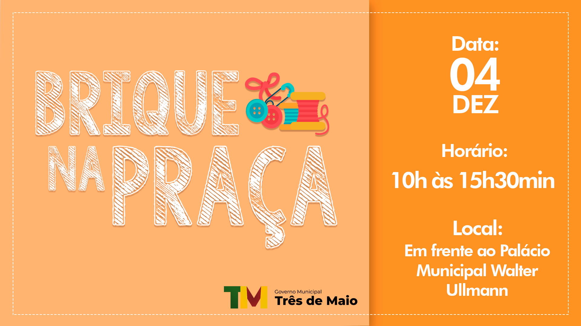 BRIQUE NA PRAÇA OCORRE SÁBADO